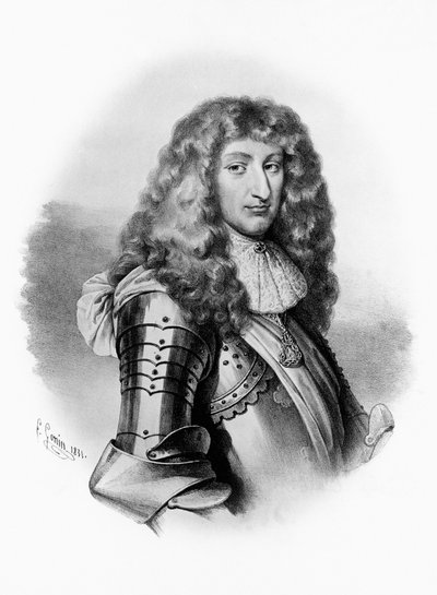 Ritratto di Carlo Emanuele II, Duca di Savoia, incisione da Unbekannt Unbekannt