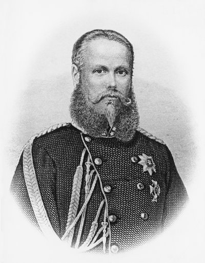 Ritratto di Carlo I (1823-1891), Re del Württemberg dal 1864, incisione da Unbekannt Unbekannt