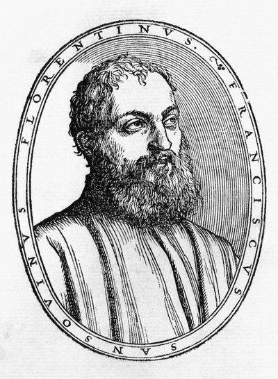 Ritratto di Francesco Tatti da Sansovino, uomo di lettere italiano, xilografia da Del secretario di Francesco Sansouino libri quattro da Unbekannt Unbekannt