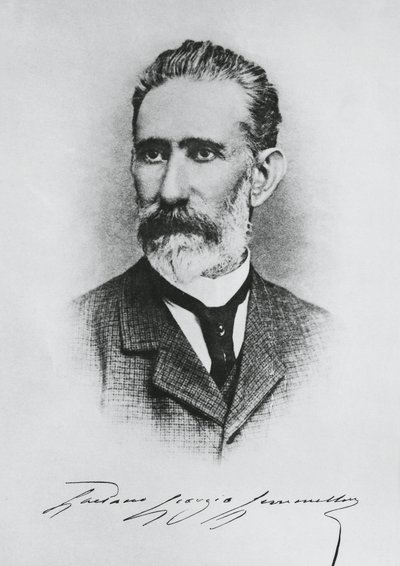 Ritratto di Gaetano Giorgio Gemmellaro (1832-1904), geologo, paleontologo e politico italiano, incisione da Unbekannt Unbekannt