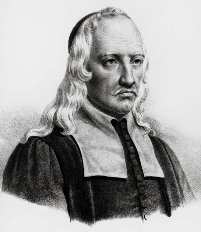 Ritratto di Giovanni Alfonso Borelli (1608-1679), matematico, astronomo, filosofo, fisiologo italiano, incisione da Unbekannt Unbekannt