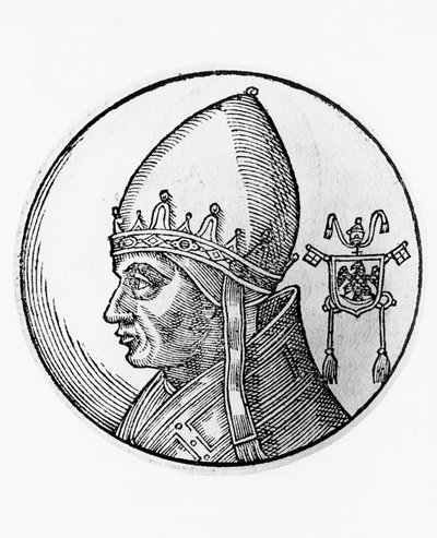 Ritratto di Gregorio IX (Ugolino dei Conti di Segni, circa 1170-1241) da Unbekannt Unbekannt