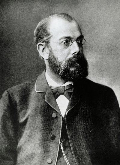 Ritratto di Heinrich Hermann Robert Koch, medico e batteriologo tedesco, Premio Nobel per la Medicina nel 1905, fotografia da Unbekannt Unbekannt