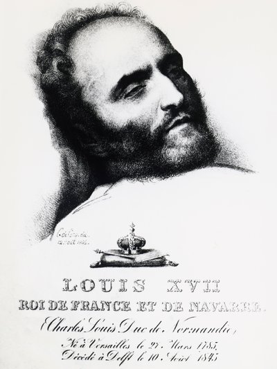 Ritratto di Karl Wilhelm Naundorff (1785-1845), il più famoso e ostinato tra i molti che affermavano di essere il Delfino di Francia, sul letto di morte a Delft, 12 agosto da Unbekannt Unbekannt