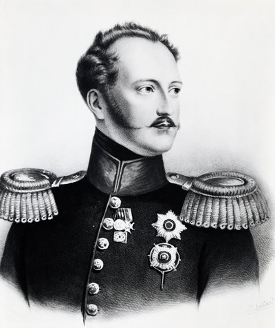 Ritratto di Nicola I Romanov, Zar di Russia, incisione da Unbekannt Unbekannt