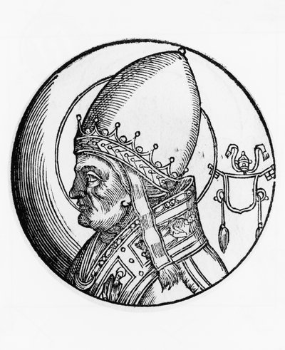 Ritratto di San Bonifacio IV (morto nel 615), 67º Papa della Chiesa Cattolica dal 608, incisione da Unbekannt Unbekannt