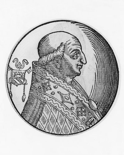 Ritratto di San Gregorio II (669-731), 89º Papa della Chiesa Cattolica dal 715, incisione da Unbekannt Unbekannt