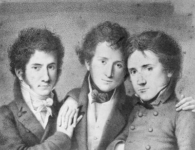 Ritratti di Filippo Ugoni, Andrea Tonelli e Giovita Scalvini, patrioti italiani da Unbekannt Unbekannt