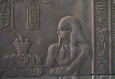 Rilievo raffigurante un donatore, Tempio di Kom Ombo, Egitto, civiltà egizia, dinastia tolemaica, II-I secolo a.C. da Unbekannt Unbekannt