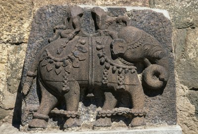Rilievo raffigurante elefante, forte di Daulatabad (Devagiri), Maharashtra, India da Unbekannt Unbekannt
