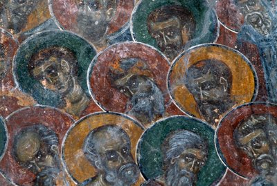 Santi, affresco sul soffitto della chiesa di Agia Paraskevi, Anisaraki, Creta, Grecia (foto) da Unbekannt Unbekannt