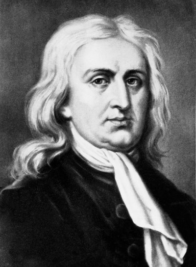 Sir Isaac Newton (foto in bianco e nero) da Unbekannt Unbekannt