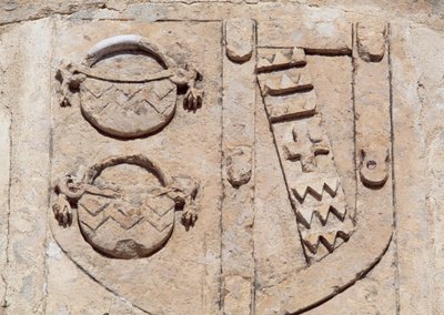 Castiglia-La Mancia, Cerro de San Cristobal, Belmonte, Castello di Belmonte, Dettaglio architettonico con stemma del Marchese di Villena da Unbekannt Unbekannt