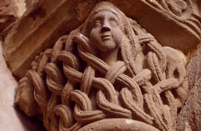 Spagna, Navarra, Monastero del Santo Salvatore di Leyre, Porta Speciosa, Capitello decorato da Unbekannt Unbekannt
