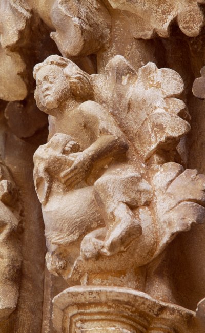 Spagna, Navarra, Ujue, Chiesa di Santa Maria, Dettaglio architettonico da Unbekannt Unbekannt