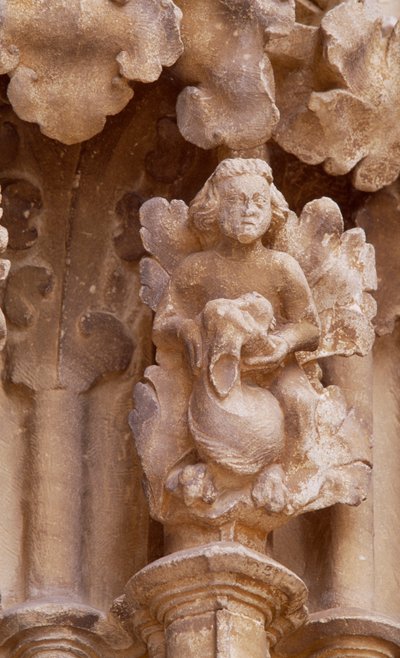 Spagna, Navarra, Ujue, Chiesa di Santa Maria, Dettaglio architettonico da Unbekannt Unbekannt