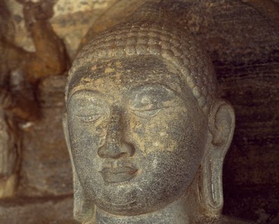 Sri Lanka, Polonnaruwa, dettaglio della statua del Buddha di Gal Vihara (Patrimonio dell