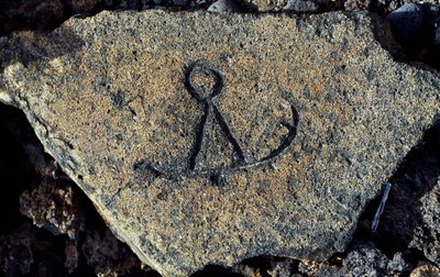 Incisione su pietra, Distretto Archeologico dei Petroglifi di Puako, Isola di Hawaii, Stati Uniti da Unbekannt Unbekannt