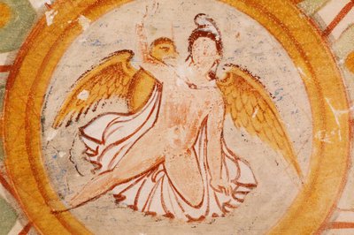 Siria, Palmira, Valle delle Tombe, affresco ipogeo di un angelo nella tomba dei tre fratelli da Unbekannt Unbekannt