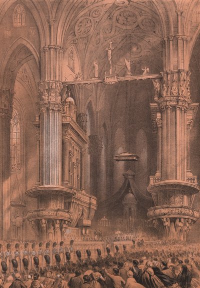 Te Deum nel Duomo di Milano, Lombardia da Unbekannt Unbekannt