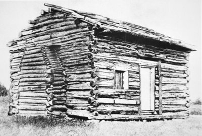 La capanna di tronchi in cui nacque Abraham Lincoln da Unbekannt Unbekannt