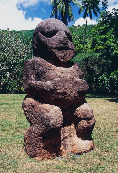 Tiki, marae (tempio) Arahurahu, scultura, Tahiti da Unbekannt Unbekannt