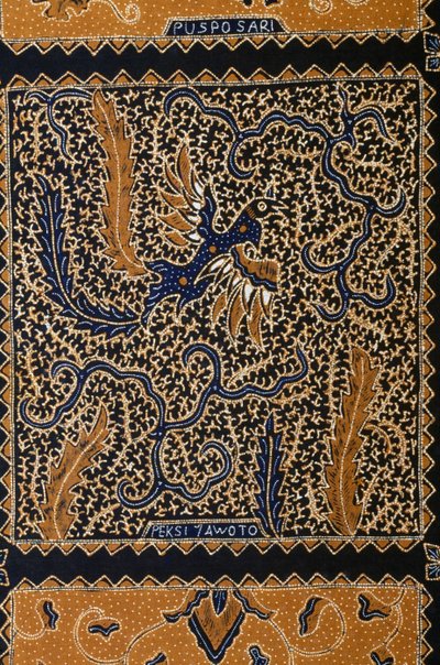 Design tradizionale batik chiamato peksi yawoto, Surakarta, Giava, Indonesia (dettaglio) da Unbekannt Unbekannt