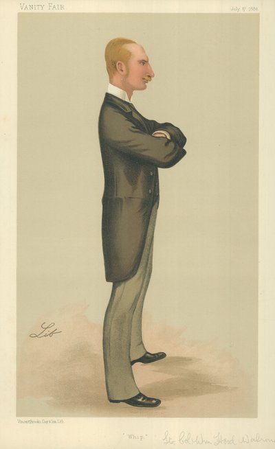 Tenente Colonnello William Hood Walrond, Whip, 17 luglio 1886, caricatura di Vanity Fair da Liborio Prosperi