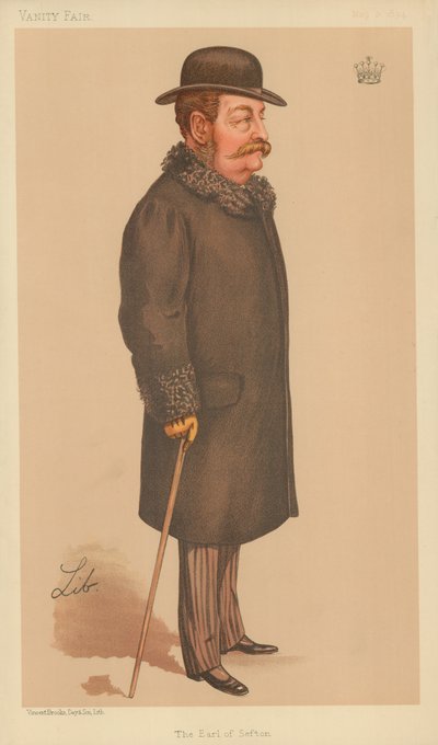 Il conte di Sefton, 3 maggio 1894, caricatura di Vanity Fair da Liborio Prosperi