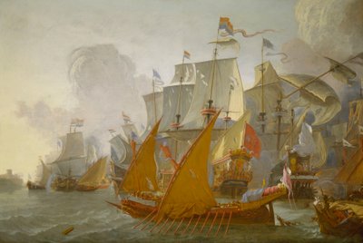 Azione tra la flotta olandese e i pirati barbareschi, c.1670 da Lieve Verschuier