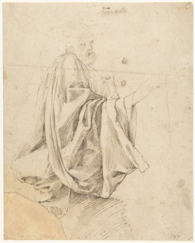 Studio per una figura inginocchiata da Lieven Mehus