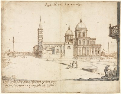Diciotto Vedute di Roma: La Basilica di Santa Maria Maggiore da Lievin Cruyl