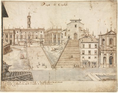 Diciotto Vedute di Roma: Il Campidoglio da Lievin Cruyl