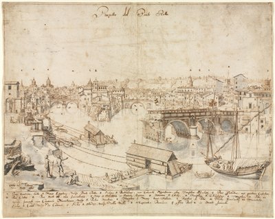 Diciotto Vedute di Roma: Il Ponte Rotto da Lievin Cruyl