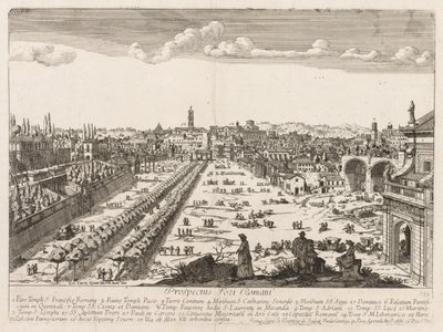 Foro Romano da Prospectus Locurum Urbis Romae Insignium da Lievin Cruyl
