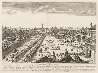 Foro Romano da Prospectus Locurum Urbis Romae Insignium, 1666 da Lievin Cruyl