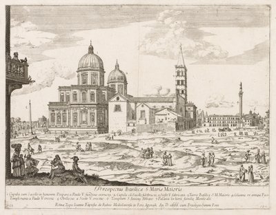 Santa Maria Maggiore da Prospectus Locurum Urbis Romae Insignium, 1666 da Lievin Cruyl