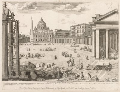 Basilica di San Pietro da Prospectus Locurum Urbis Romae Insignium da Lievin Cruyl