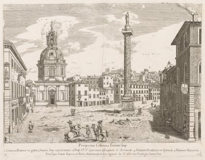 Colonna Traiana da Prospectus Locurum Urbis Romae Insignium da Lievin Cruyl