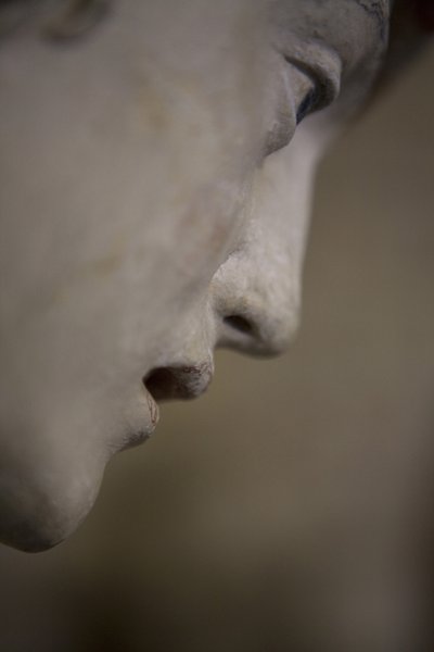 Santa donna con cuffia (pietra dipinta) da Ligier Richier