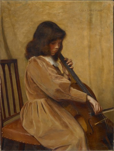 Ragazza che suona un violoncello da Lilla Cabot Perry