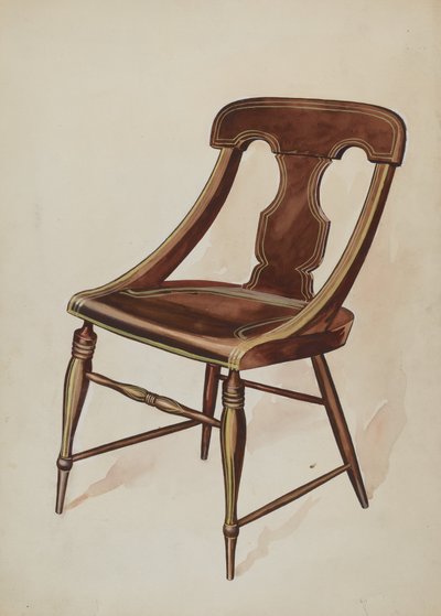 Sedia dipinta, c. 1937 da Lillian Causey