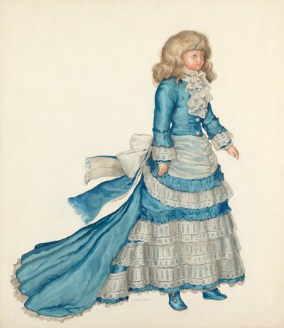 Bambola in abito blu da Lillian Causey