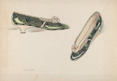 Pantofole da donna, c. 1936 da Lillian Causey