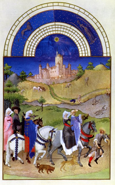 Facsimile di agosto: Caccia con il falco, dai 