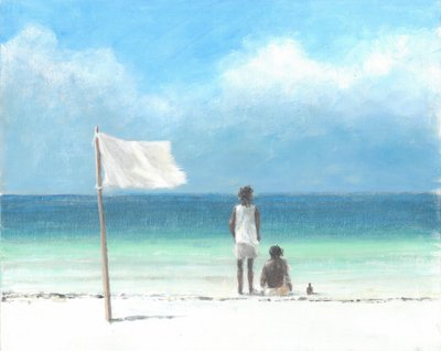Ragazzi sulla spiaggia, Kenya da Lincoln Seligman