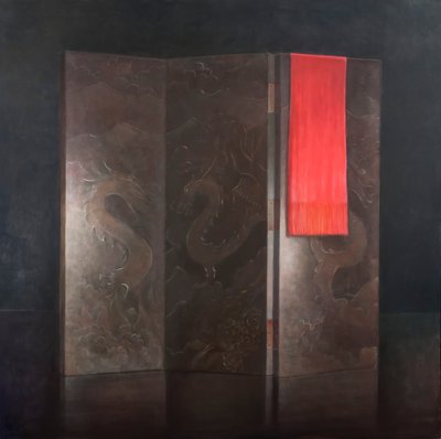 Schermo del Drago, 2012 (acrilico su tela) da Lincoln Seligman