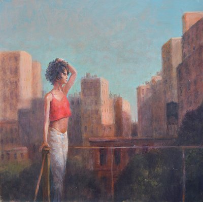 Ragazza sul tetto, New York da Lincoln Seligman