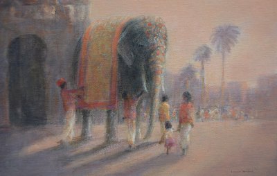 Elefante dipinto da Lincoln Seligman