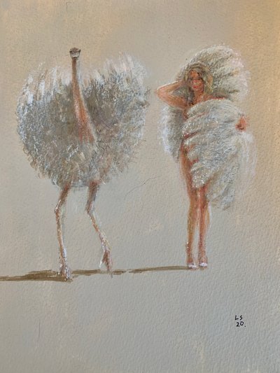 Balletto di struzzi bianchi da Lincoln Seligman
